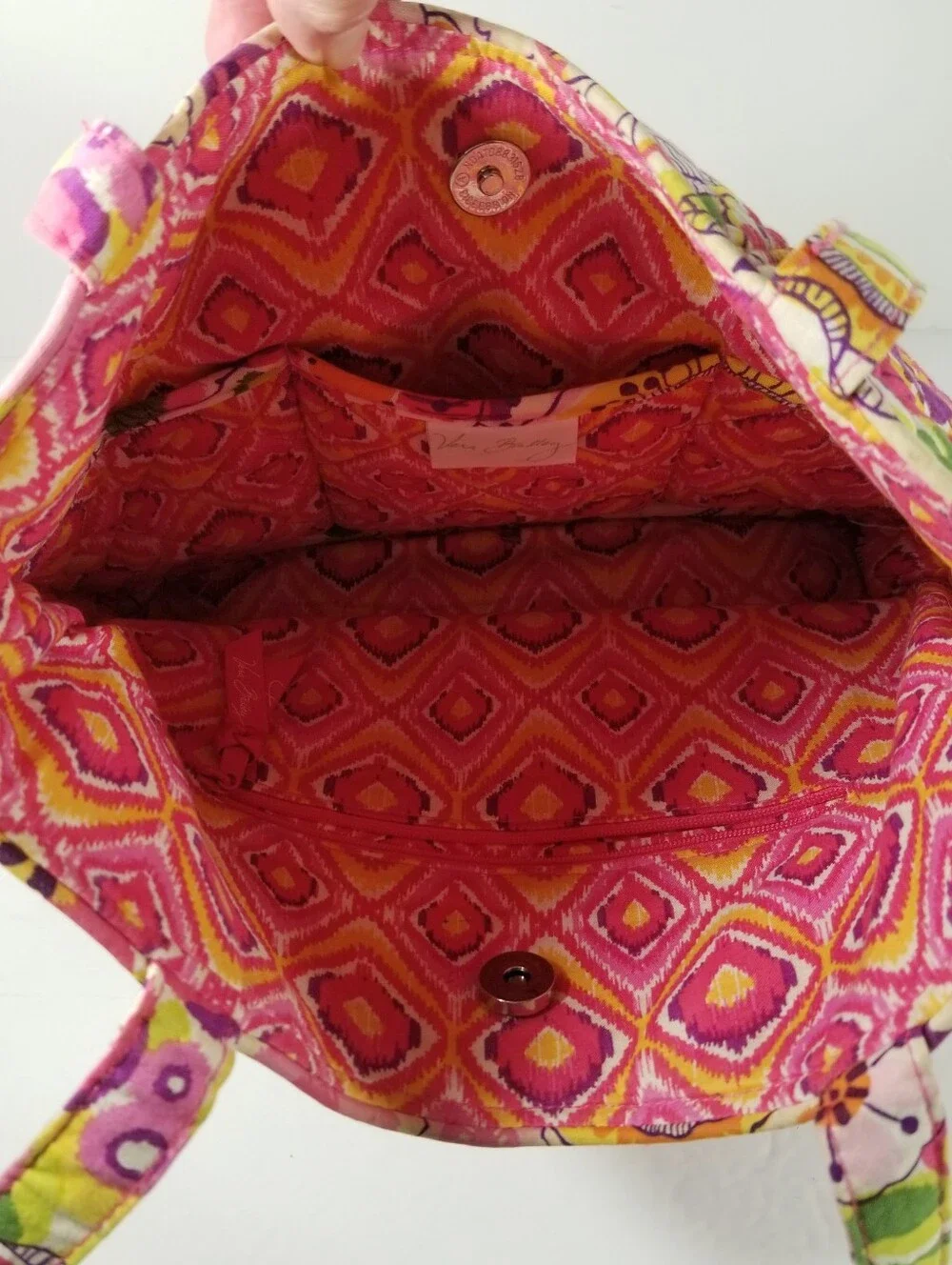 Vera Bradley Clementine Bag Quilted Cotton Floral Purse Retired Pattern Pink